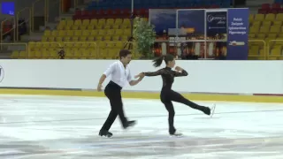 2015 ISU Jr. Grand Prix - Torun Pairs Short Program Joy WEINBERG / Maximiliano FERNANDEZ USA