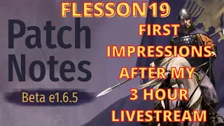 Bannerlord NEW Patch 1.6.5 First Impressions And Review After My 3 Hour Live Stream   | Flesson19