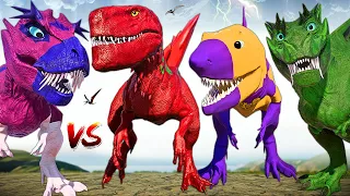 3 HEAD HULK T-REX Vs BATMAN REXY & Ultimasaurus Indoraptor Jurassic World Evolution Dinosaurs Battle