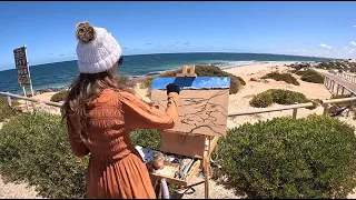 Red Banks Beach Plein Air Painting