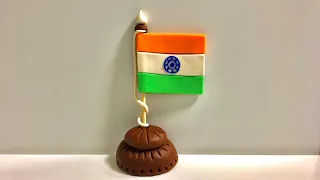 ♥️ Clay with me -how to make Flag of India |Independence /Republic day/ model tutorial craft