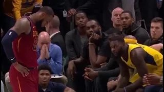 LeBron mocks Lance Stephenson for foul trouble, walks all the way to Pacers bench with him