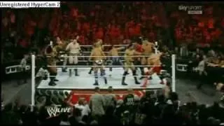 20 man over the top rope Battle Royal at Raw 1/2