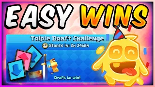 HOW TO DOMINATE the TRIPLE DRAFT CHALLENGE! — Clash Royale