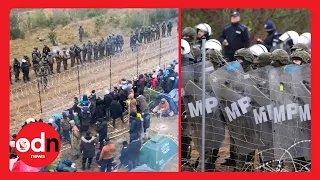Migrants BRAWL for Aid at Poland-Belarus Border