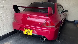 Mitsubishi Evo VII GSR cold start and exhaust sound