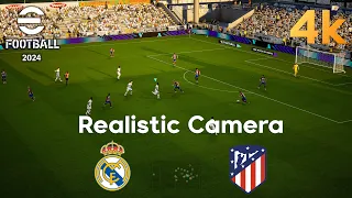 eFootball™ 2024 - Realistic Camera | Atletico Madrid vs Real Madrid - Champions League | PC 4k