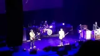 Noel Gallagher jokes around with a hopeful musician in Boston Opera House June 6, 2015