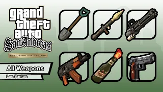 How to get all weapons at the beginning of GTA: San Andreas | All Hidden Weapons (Los Santos)