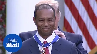 President Trump honors Tiger Woods with Medal of Freedom