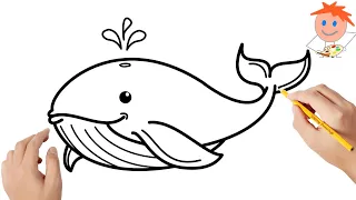 How to draw a whale | Easy drawings