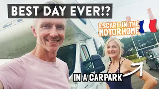 WHY did we spend the WHOLE DAY in a CAR PARK?!?! (Vanlife Arcachon, Landes, France)
