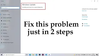 Something went wrong.Try to reopen settings later | windows update problem solved 100%| Fix solution