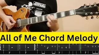 All of Me Chord Melody on Guitar + TAB