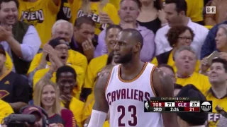 LeBron James Nearly Drinks A Beer During The 3rd Quarter