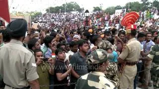 Crowd waiting for the Border ceremony between India and Pakistan at wagah border