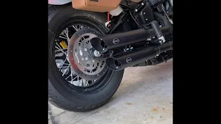 Street bob exhaust sound before and after s&s slash cut slip ons. (With and without db reducer.