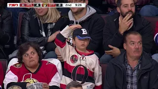 DiDomenico banks in a PPG from goal line (10/30/2017 MTL vs. OTT)