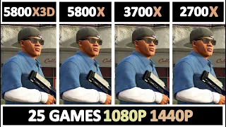 New Ryzen 7 5800X3D vs 5800X vs 3700X vs 2700X | Tested 25 Games |