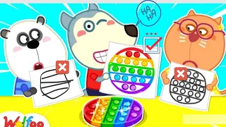 Wolfoo, Who Draws It Better Take the Prize Challenge Pop It - Fun Playtime for Kids | Popit games