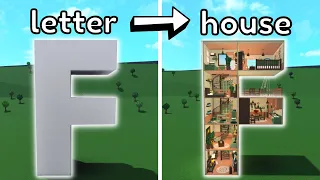 Building the LETTER F into a Bloxburg house