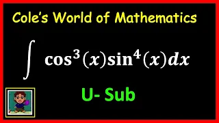 Integral of cos^3(x)sin^4(x) ❖ Calculus 1 ❖ Trig Integral