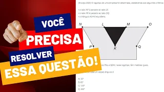 ENCCEJA 2020 Matemática - Paralelismo e Soma dos Ângulos Internos de um triângulo