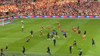 The moment Luton Town is promoted to the Premier League