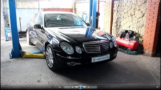 Замена насоса ГУР на Mercedes Benz E230 Мерседес Бенц 2,5  2008 года