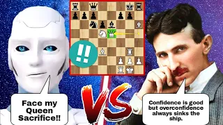 Stockfish 15.1 (4K Elo) Sacrificed Everything against Nikola Tesla | Nikola Tesla | Magnus Twitch