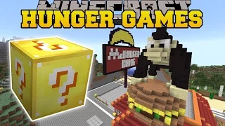 Minecraft MCBURGER KONG HUNGER GAMES   Lucky Block Mod   Modded Mini Game