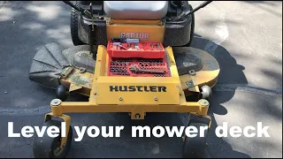 How to Level Mower Deck - Hustler Raptor