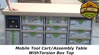 Mobile Tool Cart/Assembly Table With Torsion Box Top
