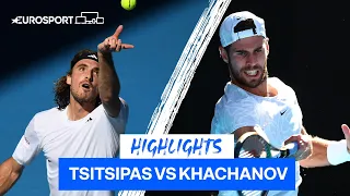 Superb Tsitsipas Defeats Khachanov in Stunning Semi | Australian Open Highlights | Eurosport Tennis