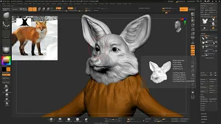 Mrs. fox at shopping.thanks for goods, you raised them well - timelapse oc cartoon sculpt sketch