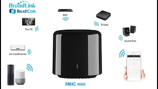Broadlink Bestcon RM4C Mini IR WiFi Remote Controller Compatible with all IR Remotes