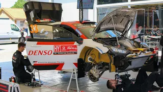 WRC Rally Portugal 2023 | Toyota Gazoo Racing WRT | Mechanics Preparation Cars Rally1 | Full HD