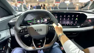 AUDI Q6 e-tron 2024 - INTERIOR details (digital cockpit, infotainment, passenger screen)