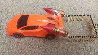 Matchstick Chain Reaction Domino Vs Diwali Crackers Amazing Experiment