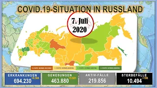 Corona Virus Situation in den Regionen der Russischen Föderation Stand 7  Juli 2020