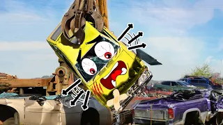Destroy Cars with Crane Trucks - Satisfying Video Destroys Everything | Woa Doodland