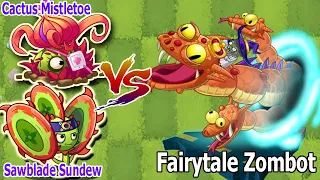 Fairytale Zombot & Sawblade Sundew in Plants vs. Zombies 2 Chinese Version Final Boss