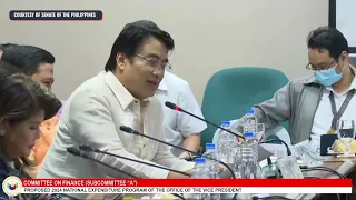 Senate panel approves the P2.385-billion proposed budget of the Office of the Vice President