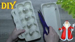 НОВОГОДНЯЯ ЕЛОЧКА из ЯИЧНЫХ ЛОТКОВ коробок своими руками DIY ПОДАРКИ поделки на Новый год.декор.