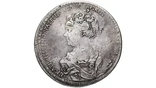 1 рубль 1726 СПБ петербургский тип, портрет влево