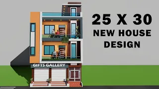 निचे दुकान ऊपर मकान,3D 25*30 shop with house,25 by30 makan ka naksha,3D 25x30 dukan ka naksha