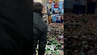 Woman Shatters Hundreds of Bottles of Alcohol Inside an English Supermarket