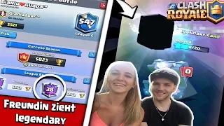 MEINE FREUNDIN SPIELT CR & ZIEHT EINE LEGENDARYCARD IM STREAM!! | CLASH ROYALE DEUTSCH