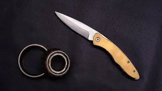 Turning a old bearing into a reattrack folding knife