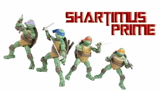 TMNT 1990 Movie Classic Collection Leonardo Donatello Raphael Michelangelo Action Figure Toy Review